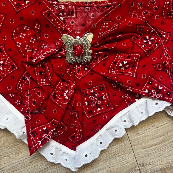 Vintage Ruffle Trim Bandana Collar - Picture 2 of 4